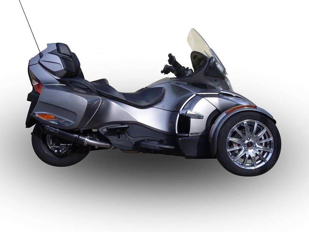 Scarico GPR compatibile con Can Am Spyder 1000 Rs -RSs 2013-2016, New Grand Prix Evo Poppy, Scarico omologato, silenziatore con db killer estraibile e raccordo specifico - immagine 4