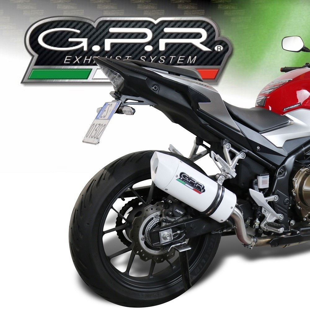 Scarico GPR compatibile con Honda Cb 400 X 2016-2018, Albus Evo4, Scarico omologato, silenziatore con db killer estraibile e raccordo specifico - immagine 7
