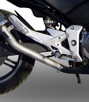Scarico GPR compatibile con Honda Cbf 500 2004-2007, Furore Nero, Scarico omologato, silenziatore con db killer estraibile e raccordo specifico - immagine 6