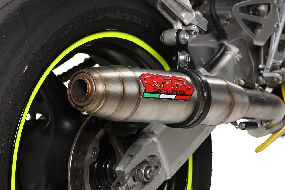 Scarico GPR compatibile con Honda Cbr 600 F - Sport 2001-2007, Deeptone Inox, Scarico omologato, silenziatore con db killer estraibile e raccordo specifico - immagine 7