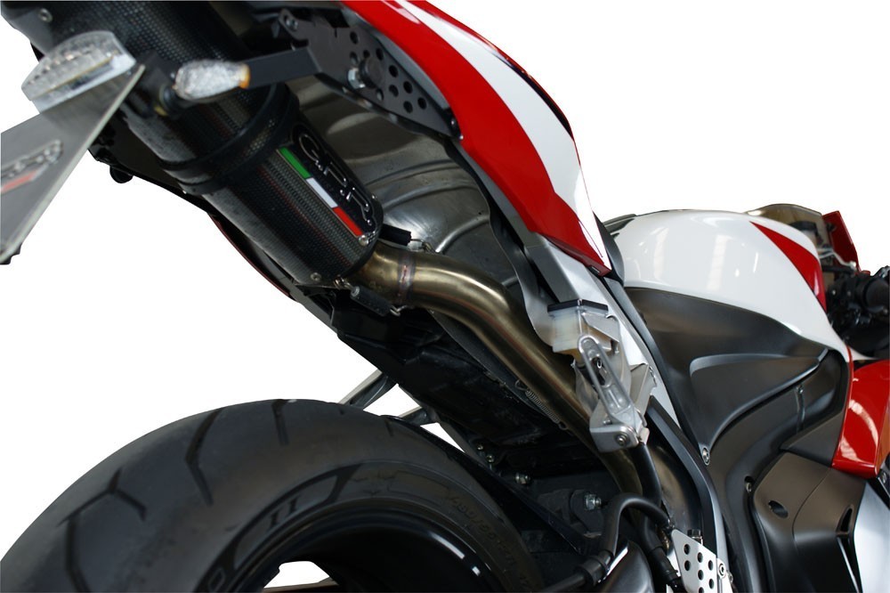 Scarico GPR compatibile con Honda Cbr 600 Rr 2007-2018, Tiburon Poppy, Terminale di scarico omologato,fornito con db killer estraibile,catalizzatore e raccordo specifico - immagine 6
