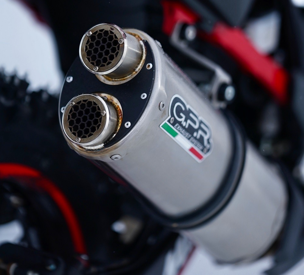 Scarico GPR compatibile con Honda Crf 1100 L Africa Twin Adventure Sport 2020-2024, Dual Inox, Scarico omologato, silenziatore con db killer estraibile e raccordo specifico - immagine 6