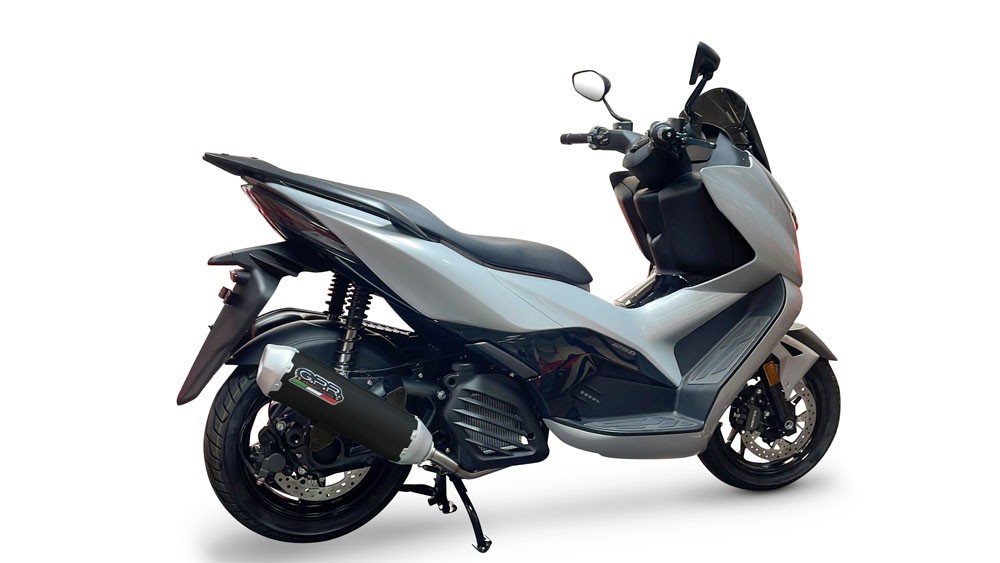 Scarico GPR compatibile con Zontes E 125 2023-2024, Pentascooter, Scarico completo omologato,fornito con db killer estraibile,catalizzatore e collettore - immagine 3