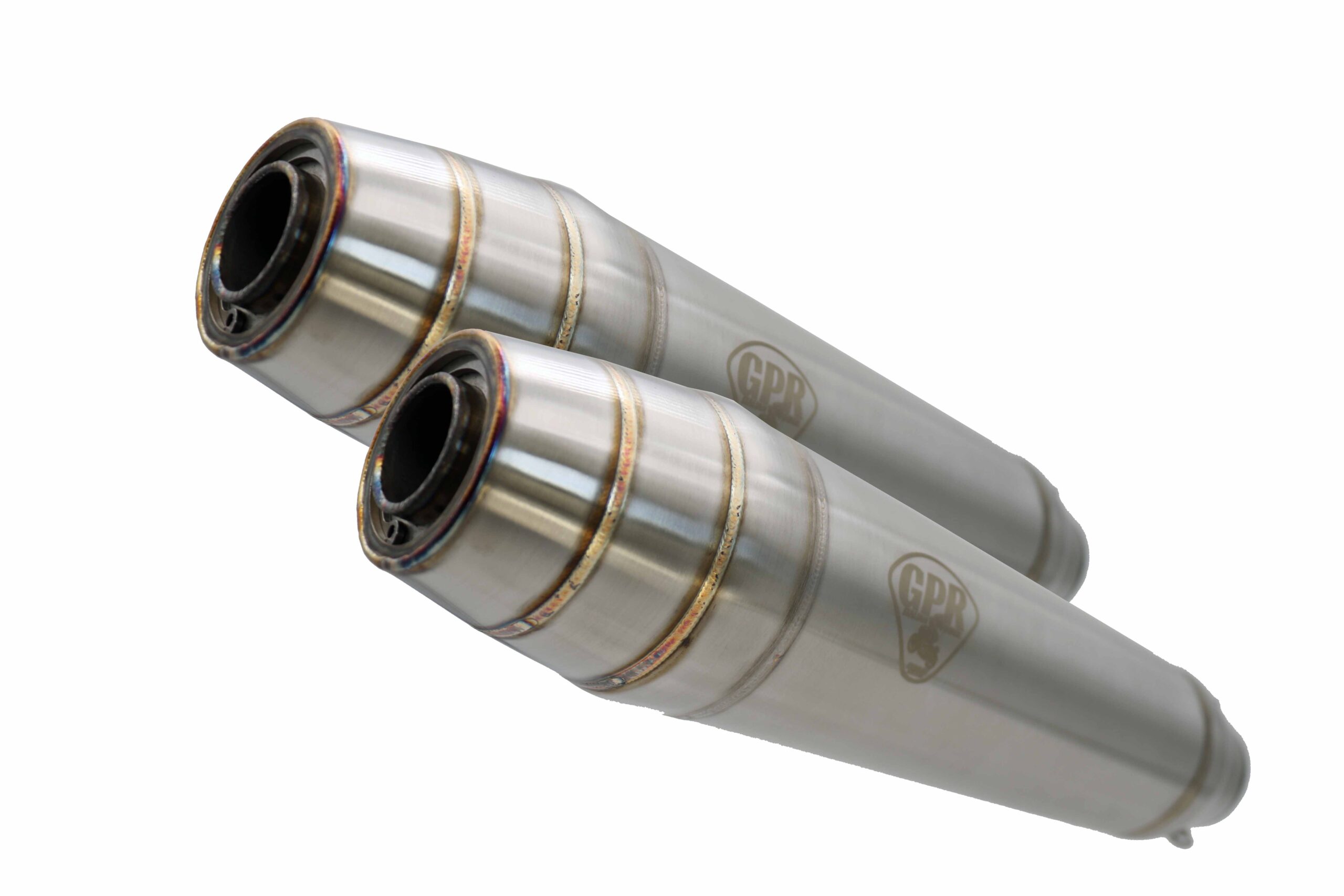 Scarico GPR compatibile con Bmw R 1100 Gs -R-RT 1994-1998, Deeptone Inox Cafè Racer, Coppia di silenziatori di scarico omologati, con db killer estraibili,forniti senza raccordo - immagine 2