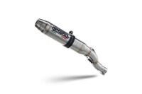 Scarico GPR compatibile con  Husqvarna TE 125 4T  2010-2013, Deeptone Inox, Scarico omologato, silenziatore con db killer estraibile e raccordo specifico