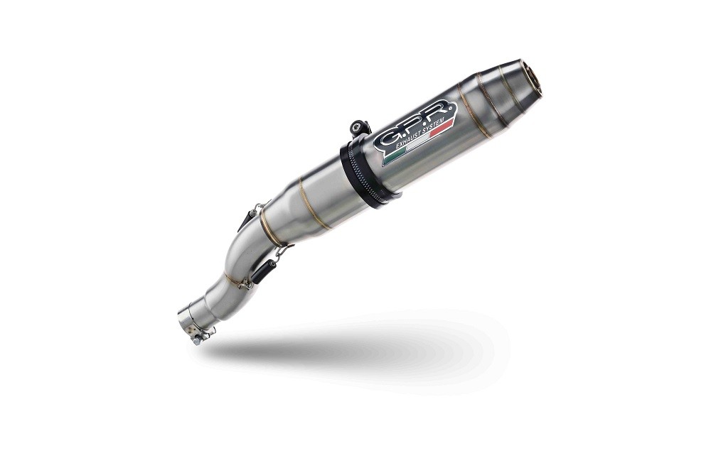 Scarico GPR compatibile con Beta RR 125 Enduro Ac 4t 2005-2009, Deeptone Inox, Scarico omologato, silenziatore con db killer estraibile e raccordo specifico