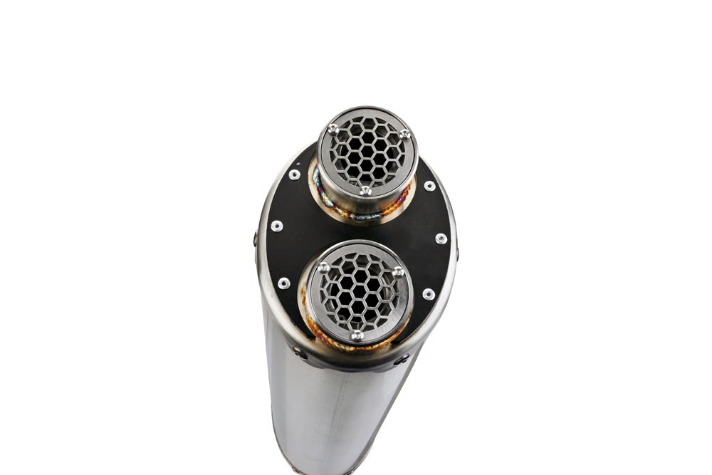 Scarico GPR compatibile con Honda Crf 1100 L Africa Twin Adventure Sport 2020-2024, Dual Inox, Scarico omologato, silenziatore con db killer estraibile e raccordo specifico - immagine 3