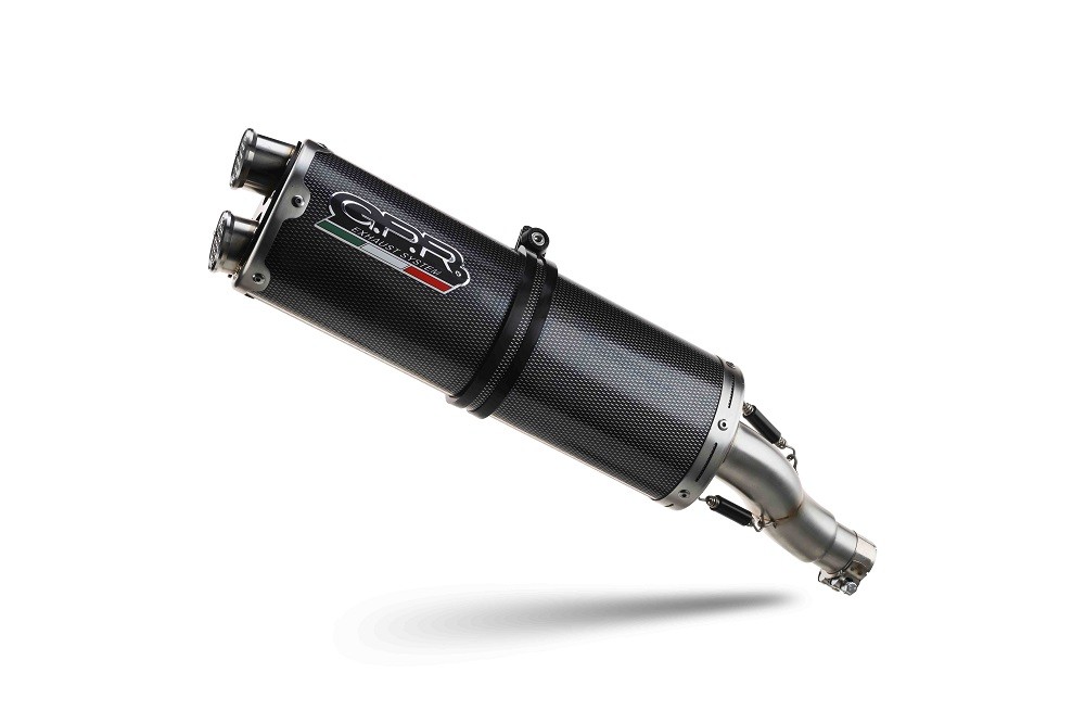 Scarico GPR compatibile con Honda Crf 1100 L Africa Twin Adventure Sport 2020-2024, Dual Poppy, Scarico omologato, silenziatore con db killer estraibile e raccordo specifico