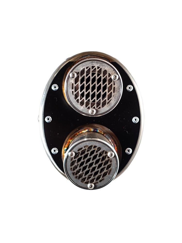 Scarico GPR compatibile con Cf Moto 800 Mt Touring/Explorer 2021-2024, Dual Titanium, Scarico omologato, silenziatore con db killer estraibile e raccordo specifico - immagine 4