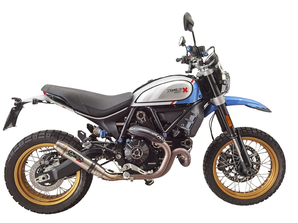 Scarico GPR compatibile con Ducati Scrambler 800 Nightshift -Urban Motard 2021-2022, Deeptone Inox, Terminale di scarico omologato,fornito con db killer estraibile,catalizzatore e raccordo specifico - immagine 6
