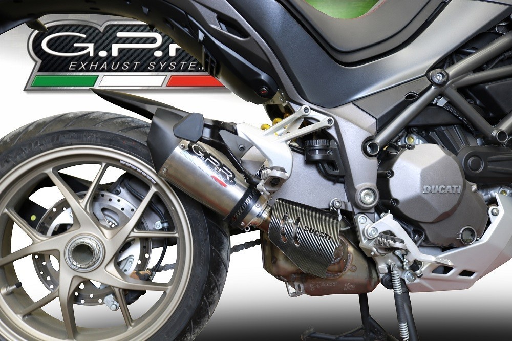 Scarico GPR compatibile con Ducati Multistrada 1260 2018-2020, New Grand Prix Evo Titanium, Scarico omologato, silenziatore con db killer estraibile e raccordo specifico - immagine 4