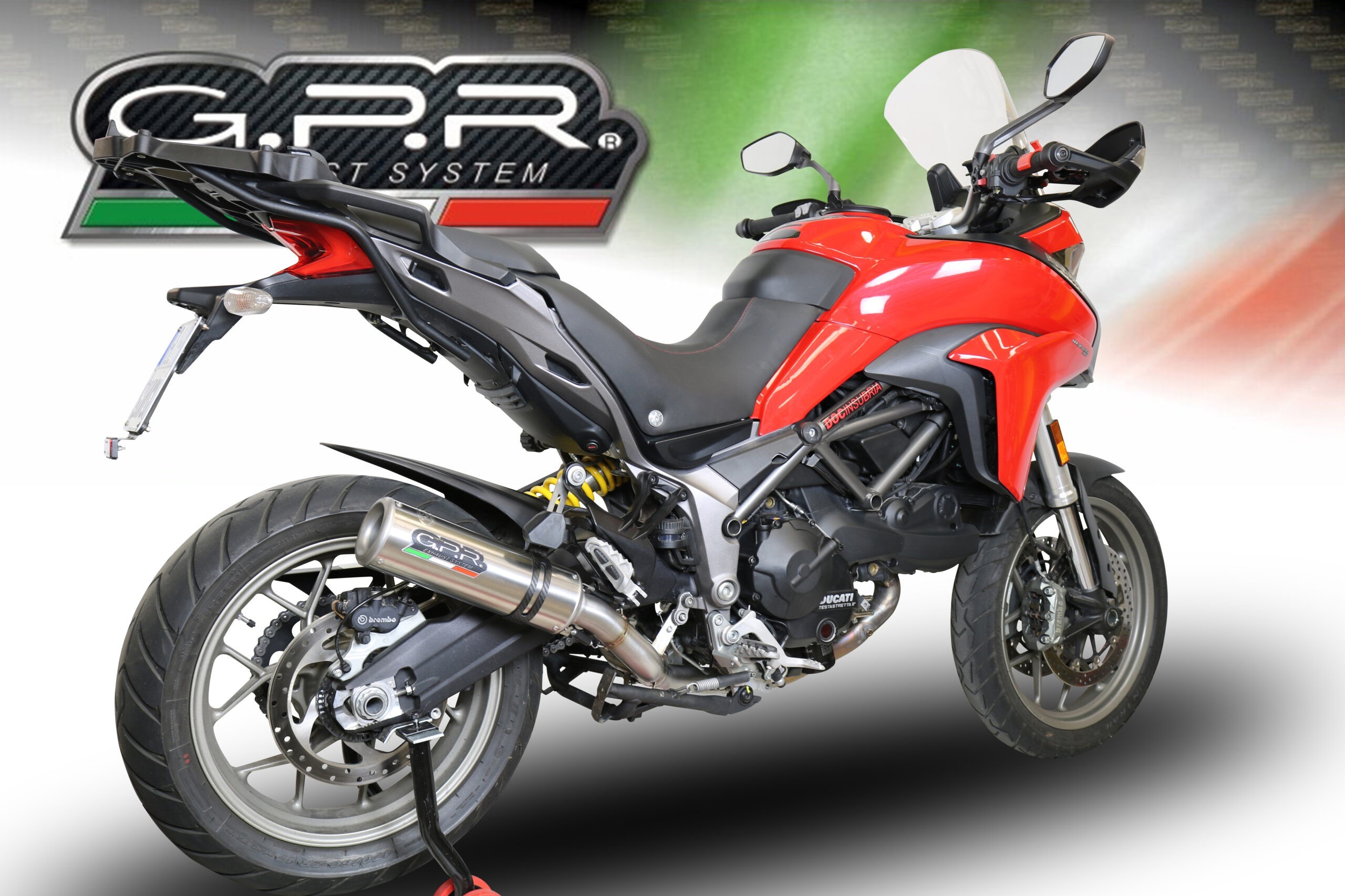 Scarico GPR compatibile con Ducati Multistrada 950 2017-2020, M3 Titanium Natural, Scarico semi-completo omologato,fornito con db killer estraibile,catalizzatore e collettore - immagine 6