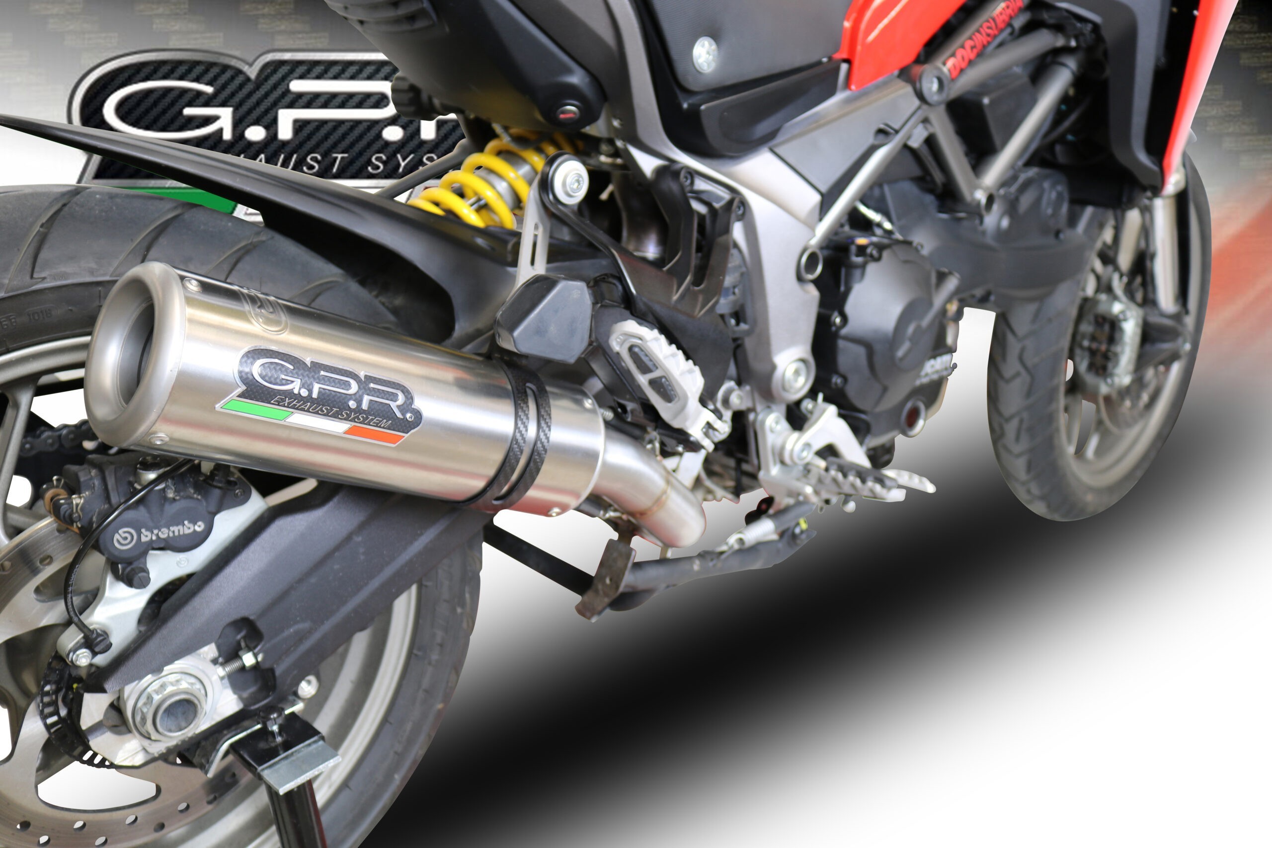 Scarico GPR compatibile con Ducati Multistrada 950 2017-2020, M3 Titanium Natural, Scarico semi-completo omologato,fornito con db killer estraibile,catalizzatore e collettore - immagine 7
