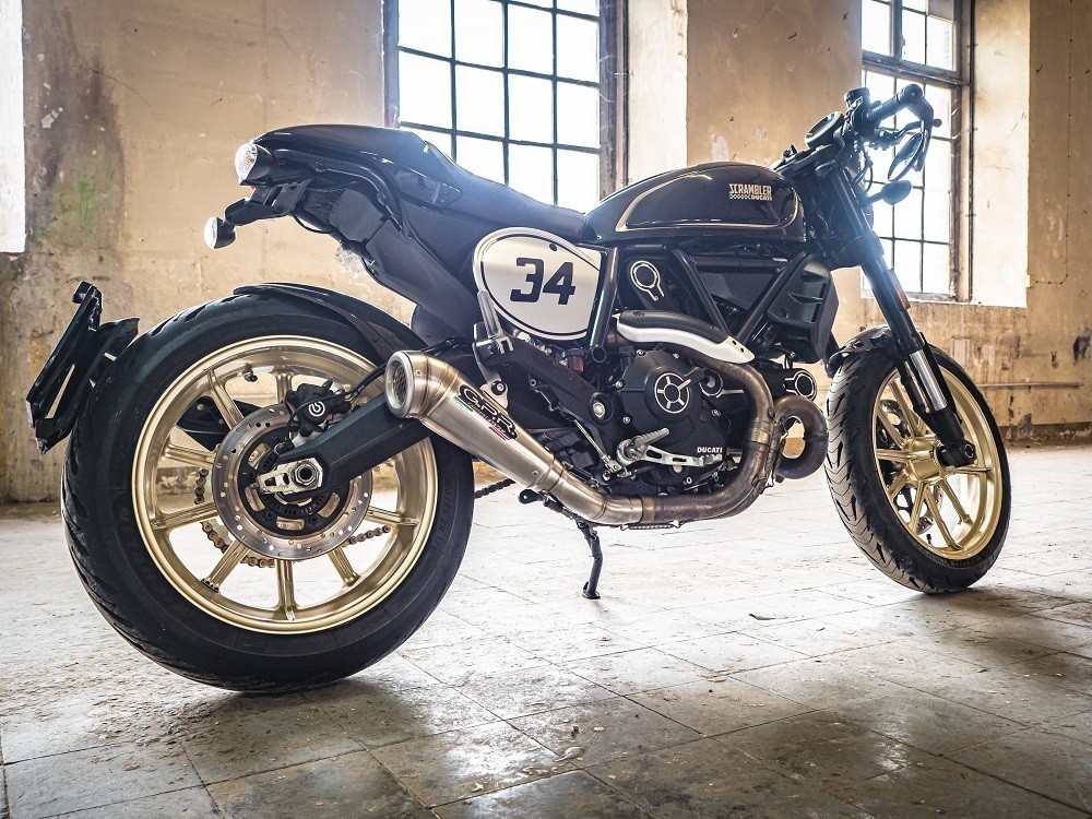 Scarico GPR compatibile con Ducati Scrambler 800 2017-2020, Powercone Evo, Terminale di scarico omologato,fornito con db killer estraibile,catalizzatore e raccordo specifico - immagine 7