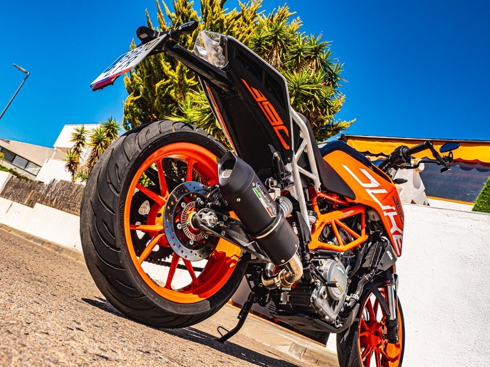 Scarico GPR compatibile con Ktm Rc 125 2021-2024, Furore Nero, Terminale di scarico racing, con raccordo, senza omologazione - immagine 8