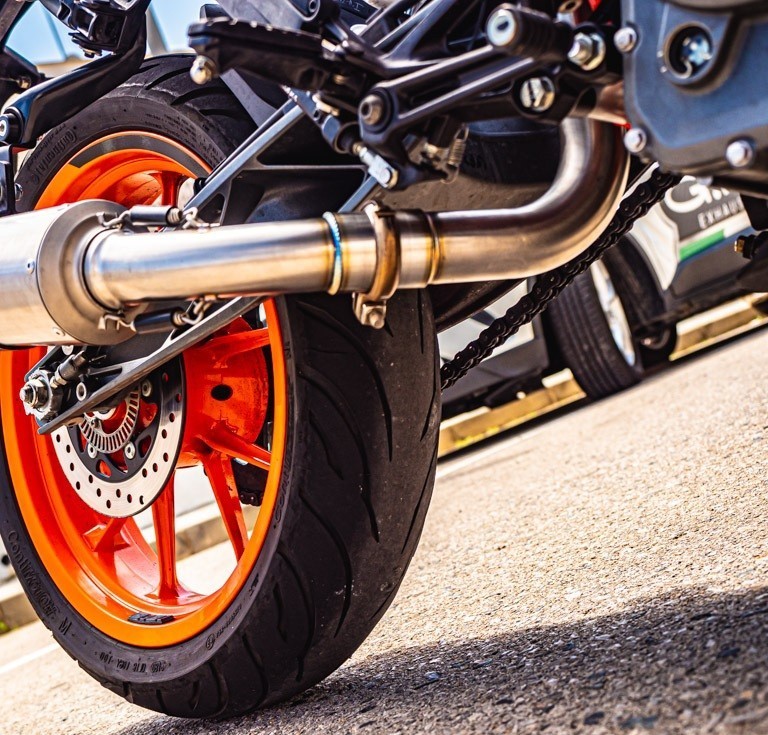 Scarico GPR compatibile con Ktm Duke 125 2017-2020, Furore Nero, Terminale di scarico racing, con raccordo, senza omologazione - immagine 5