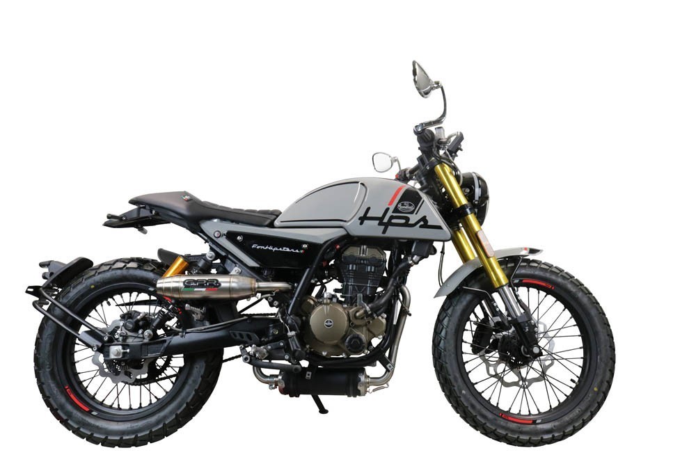 Scarico GPR compatibile con F.B. Mondial Hps 125 2021-2023, Deeptone Inox, Scarico completo racing,fornito con collettore specifico, non legale per uso stradale - immagine 4