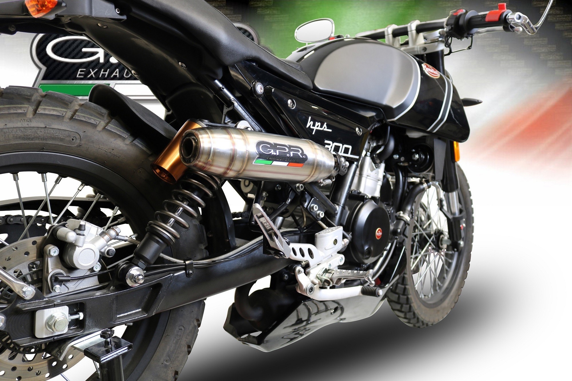 Scarico GPR compatibile con F.B. Mondial Hps 300 2018-2021, Deeptone Inox, Scarico omologato, silenziatore con db killer estraibile e raccordo specifico - immagine 8