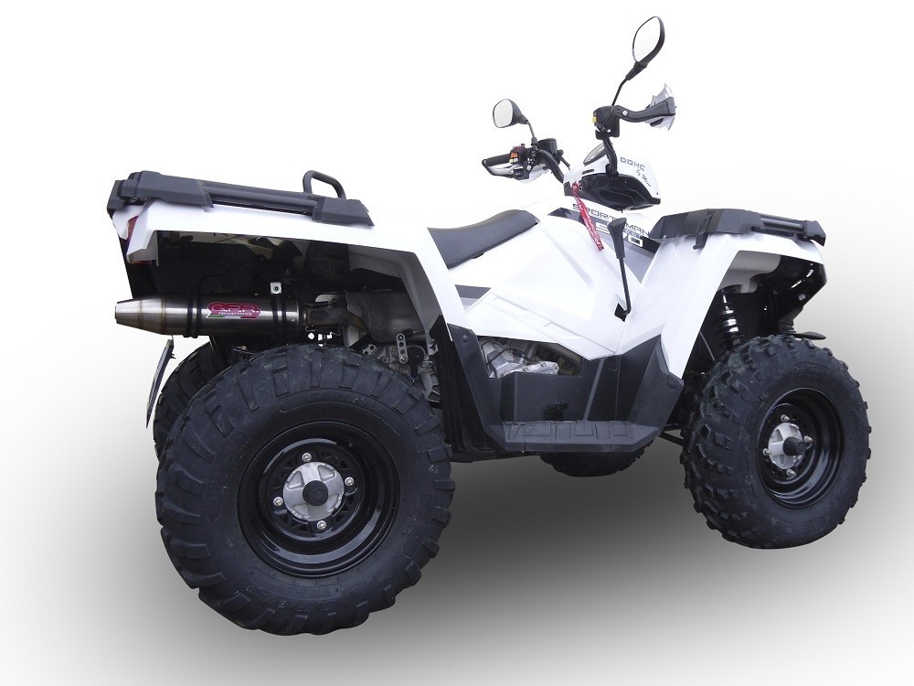Scarico GPR compatibile con Polaris Sportsman 850 XP Highlifter Edition 2012-2016, Deeptone Atv, Scarico omologato, silenziatore con db killer estraibile e raccordo specifico - immagine 6