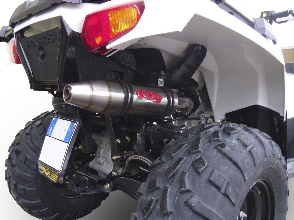 Scarico GPR compatibile con Polaris Sportsman 1000 XP Highlifter Edition 2012-2016, Deeptone Atv, Scarico omologato, silenziatore con db killer estraibile e raccordo specifico - immagine 7