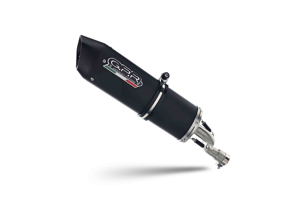 Scarico GPR compatibile con Fantic Motor XMF 125 2025-2026, Furore Evo4 Nero, Terminale di scarico omologato, fornito con db killer estraibile, catalizzatore e raccordo specifico