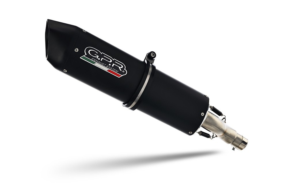 Scarico GPR compatibile con Yamaha YZ 450 F 2007-2009, Furore Nero, Scarico omologato, silenziatore con db killer estraibile e raccordo specifico
