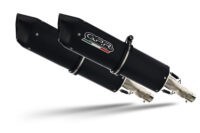 Scarico GPR compatibile con Kawasaki Zzr 1400 2017-2022, Furore Nero, Coppia di terminali di scarico omologati, forniti con db killer removibile, catalizzatori e raccordi specifici