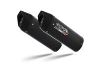 Scarico GPR compatibile con  Royal Enfield Interceptor 650 2021-2025, Furore Evo4 Nero, Coppia di terminali di scarico omologati, forniti con db killer removibile, catalizzatori e raccordi specifici