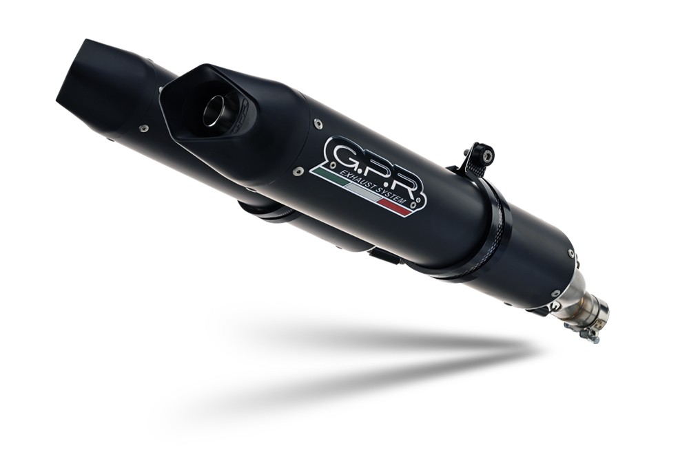 Scarico GPR compatibile con Ducati 1098 2006-2012, Furore Nero, Coppia di terminali di scarico omologati, forniti con db killer removibili e raccordi specifici - immagine 2