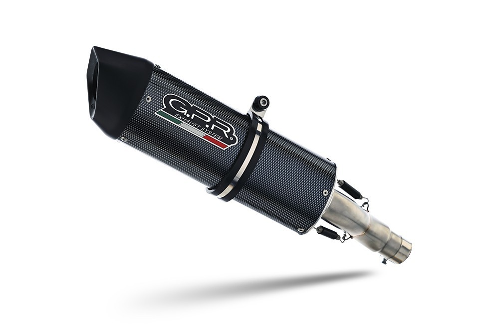 Scarico GPR compatibile con Cf Moto 650 Nk 2021-2024, Furore Evo4 Poppy, Terminale di scarico omologato,fornito con db killer estraibile,catalizzatore e raccordo specifico