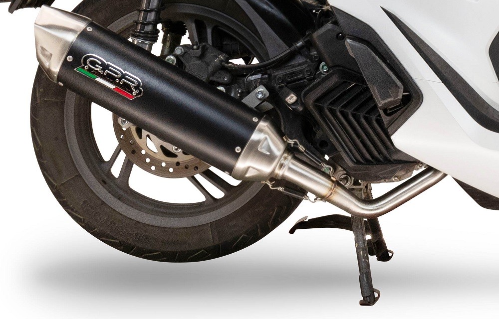 Scarico GPR compatibile con Zontes M 350 2023-2025, Furore-X Scooter, Scarico completo omologato,fornito con db killer estraibile,catalizzatore e collettore - immagine 2