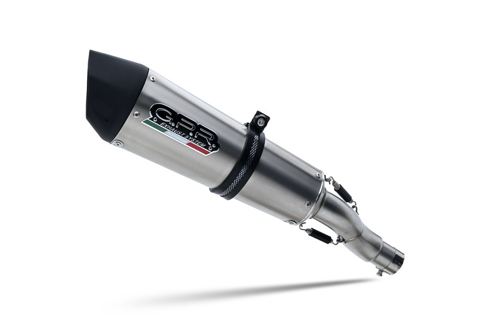 Scarico GPR compatibile con Kawasaki Ninja 125 2019-2020, New Grand Prix Evo Titanium, Terminale di scarico racing, con raccordo, senza omologazione