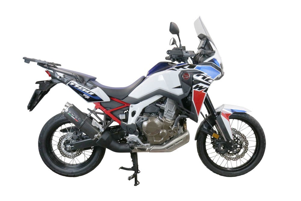 Scarico GPR compatibile con Honda Crf 1100 L Africa Twin Adventure Sport 2020-2024, Dual Poppy, Scarico omologato, silenziatore con db killer estraibile e raccordo specifico - immagine 6