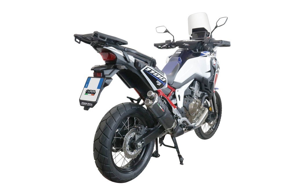 Scarico GPR compatibile con Honda Crf 1100 L Africa Twin Adventure Sport 2020-2024, Dual Poppy, Scarico omologato, silenziatore con db killer estraibile e raccordo specifico - immagine 7