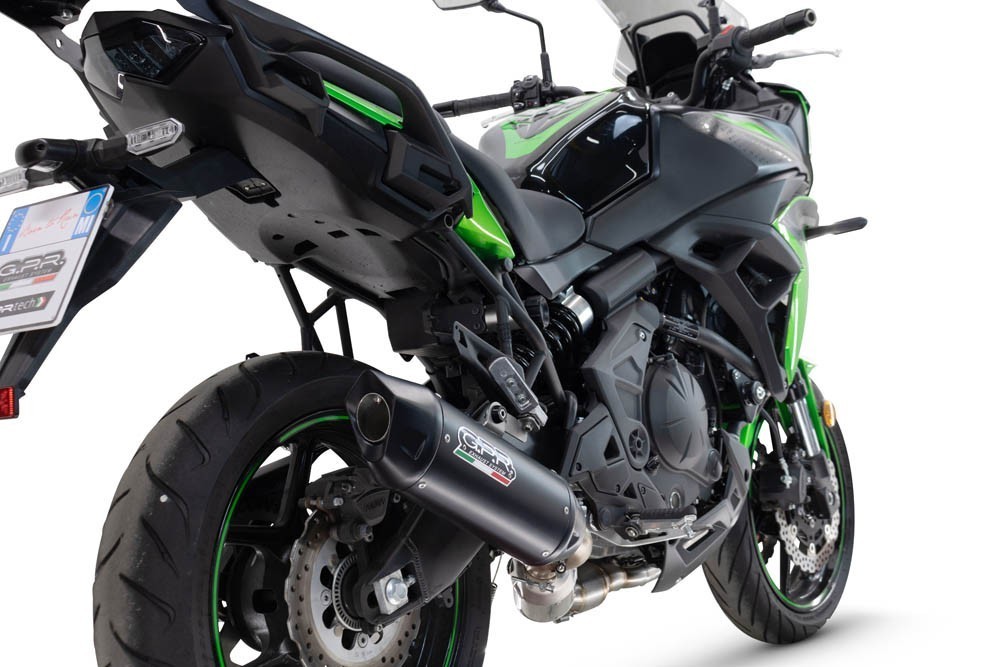 Scarico GPR compatibile con Kawasaki Versys 650 2023-2025, Furore-X Titanio Nero, Scarico completo omologato per il rumore,fornito con db killer,catalizzatore conforme alla revisione e collettore - immagine 3
