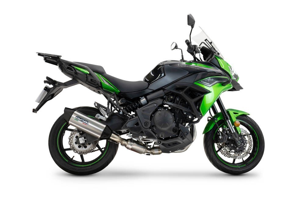Scarico GPR compatibile con Kawasaki Versys 650 2023-2025, Furore-X Titanio, Scarico completo omologato per il rumore,fornito con db killer,catalizzatore conforme alla revisione e collettore