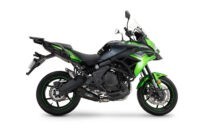 Scarico GPR compatibile con Kawasaki Versys 650 2023-2025, GP-Revo Black Titanium, scarico complato Racing, con raccordo specifico e db killer estraibile, non conforme per uso stradale