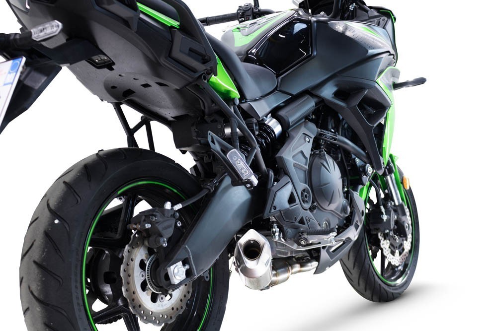 Scarico GPR compatibile con Kawasaki Versys 650 2023-2025, GP-Revo Titanium, Scarico completo racing, fornito con db killer estraibile e collettore, non conforme per uso stradale - immagine 4