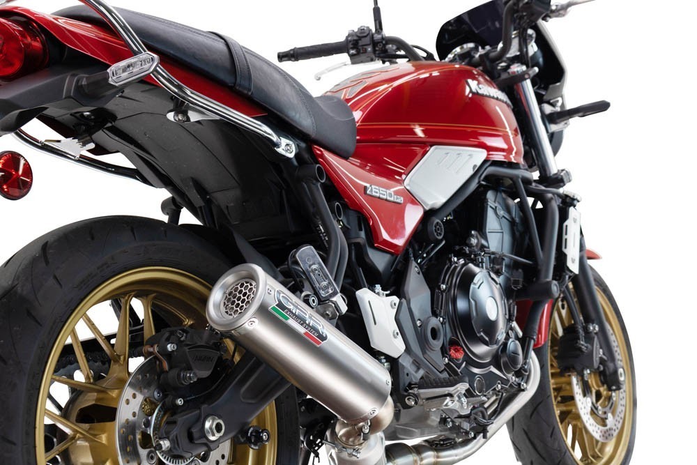 Scarico GPR compatibile con Kawasaki Z 650 RS 2024-2025, M3 Inox , Scarico completo omologato per il rumore,fornito con db killer,catalizzatore conforme alla revisione e collettore - immagine 6