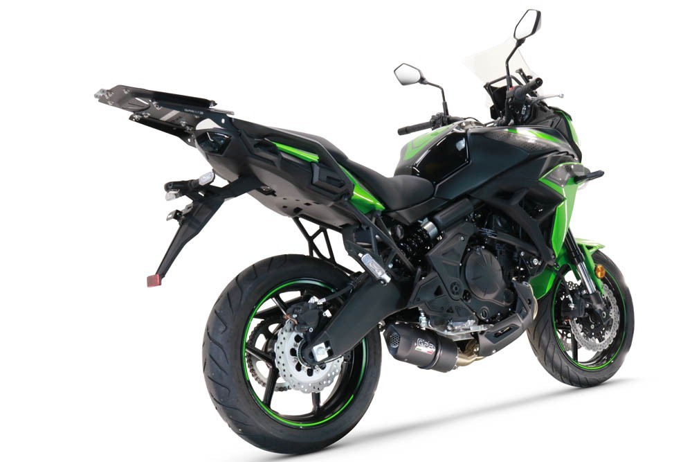 Scarico GPR compatibile con Kawasaki Versys 650 2021-2022, Furore Nero, Scarico completo omologato,fornito con db killer estraibile,catalizzatore e collettore - immagine 7
