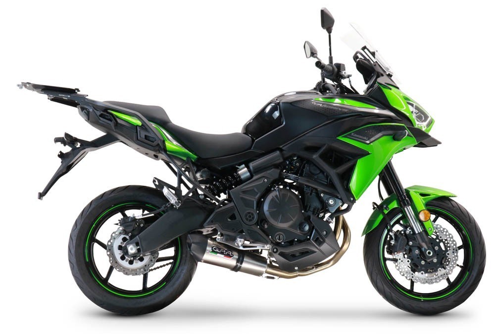 Scarico GPR compatibile con Kawasaki Versys 650 2017-2020, New Grand Prix Evo Titanium, Scarico completo omologato,fornito con db killer estraibile,catalizzatore e collettore - immagine 5