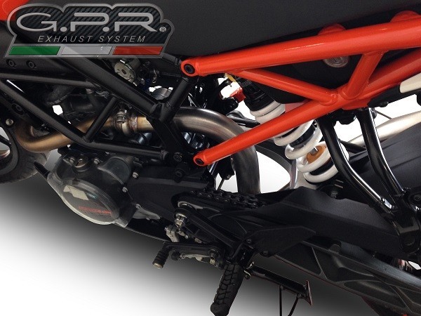Scarico GPR compatibile con Ktm Duke 250 2021-2023, Decatalizzatore, Collettore decatalizzore, applicazione racing - immagine 3