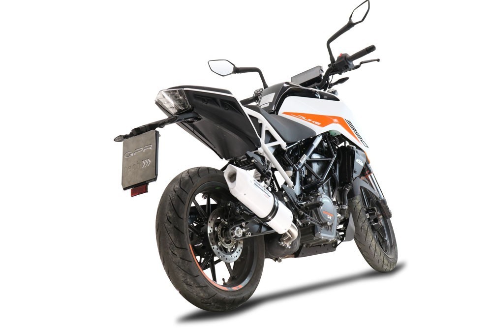 Scarico GPR compatibile con Ktm Duke 390 2021-2024, Albus Evo4, Scarico omologato, silenziatore con db killer estraibile e raccordo specifico - immagine 7