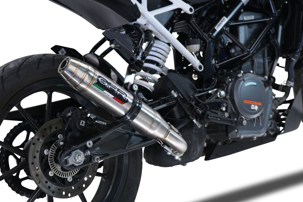 Scarico GPR compatibile con Ktm Duke 390 2021-2024, Deeptone Inox, Terminale di scarico racing, con raccordo, senza omologazione - immagine 5