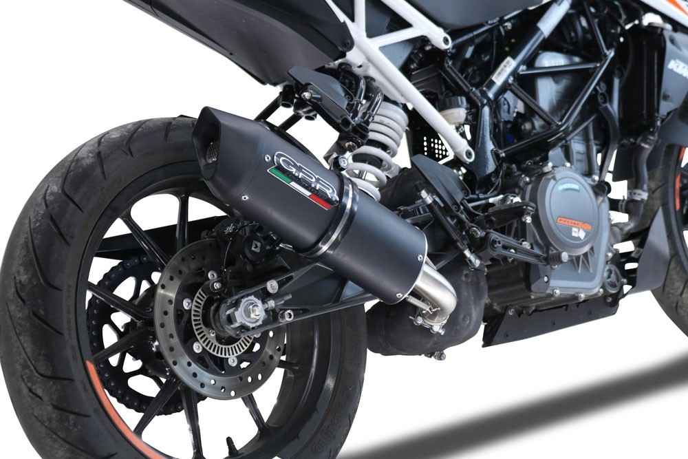 Scarico GPR compatibile con Ktm Duke 390 2021-2024, Furore Nero, Terminale di scarico racing, con raccordo, senza omologazione - immagine 7