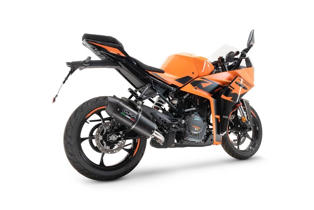 Scarico GPR compatibile con Ktm Rc 125 2021-2024, Furore Nero, Terminale di scarico racing, con raccordo, senza omologazione - immagine 6
