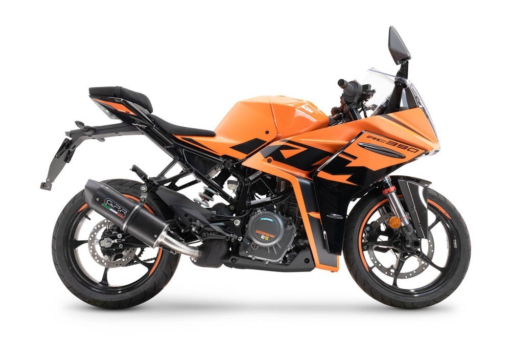 Scarico GPR compatibile con Ktm Rc 125 2021-2024, Furore Nero, Terminale di scarico racing, con raccordo, senza omologazione - immagine 5