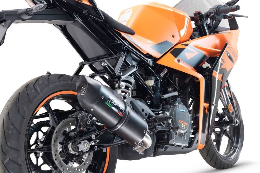 Scarico GPR compatibile con Ktm Rc 125 2021-2024, Furore Nero, Terminale di scarico racing, con raccordo, senza omologazione - immagine 7