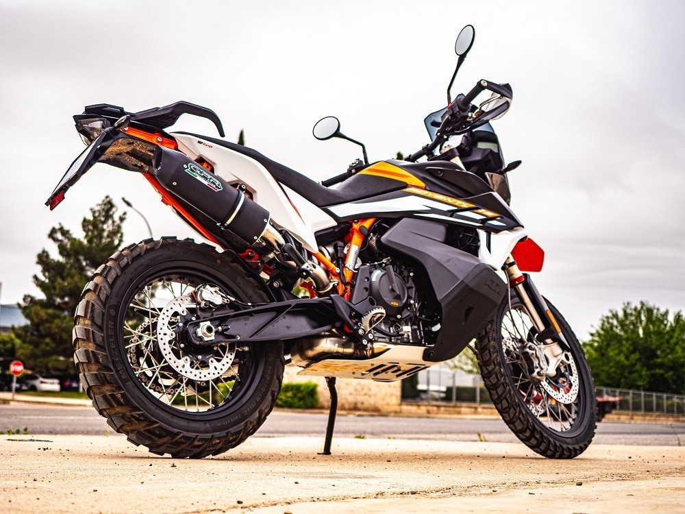 Scarico GPR compatibile con Ktm Adventure 890 2020-2024, Furore Nero, Terminale di scarico racing, con raccordo, senza omologazione - immagine 6