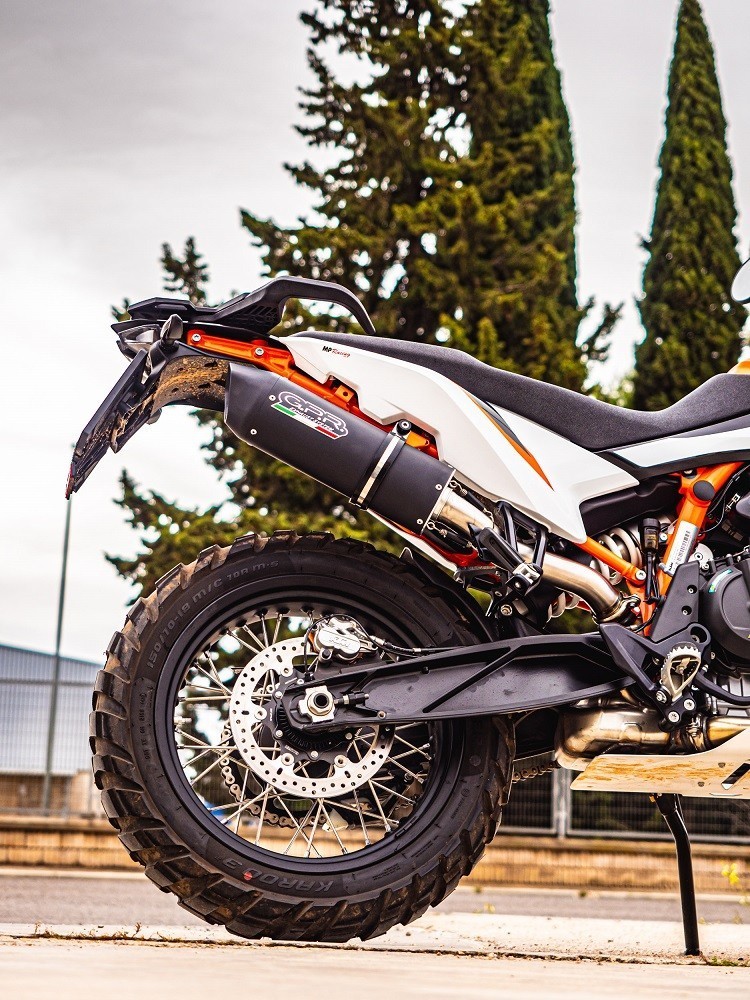Scarico GPR compatibile con Ktm Adventure 890 2020-2024, Furore Nero, Terminale di scarico racing, con raccordo, senza omologazione - immagine 7